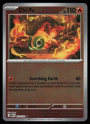 Chi-Yu 031/132 Uncommon Mega Evolution Pokemon Reverse Holo Near Mint