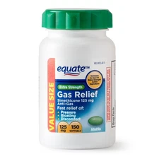 Equate Extra Strength Gas Relief Softgels Value Size, 125 mg, 150 count