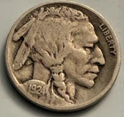1924 Buffalo Nickel Philadelphia Mint Roaring Twenties Indian Head 5 Cent BN2023