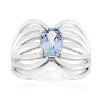 Cavill Silberring 0,68Ct Oval Tansanit 925 Silber Rhodiniert Damenring-