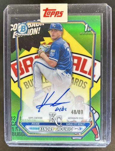 2026 Bowman Kendry Chourio Chrome Auto PackFractor Variation 1st #/89 Royals