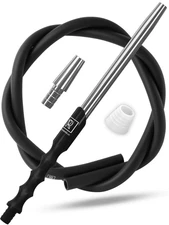 M. ROSENFELD Hookah Adapter & 60 In Silicone Hose with 15 In Aluminum Mouthpiece
