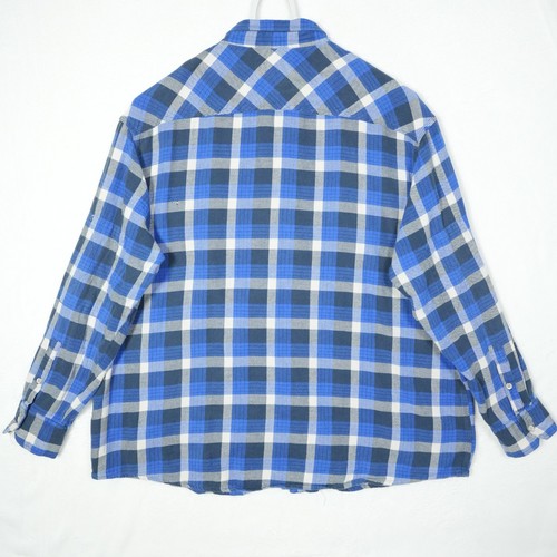 KREW KR3W Denim Company Hombre Talla 3XL XXXL Azul Franela a Cuadros Botón Manga Larga - Imagen 3 de 11