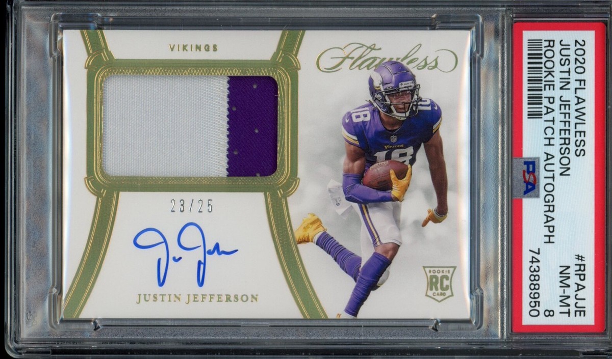2020 Flawless #RPAJJE Justin Jefferson Rookie Patch Auto /25