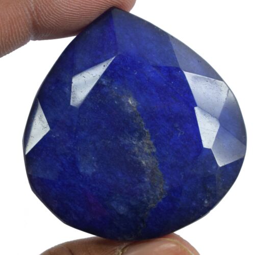 233.85 Ct Natural Pear Shape Certified Blue Sapphire Loose Gemstone 46x44x17 mm - Afbeelding 1 van 4