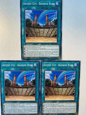 Yugioh Ancient City - Rainbow Ruins LDS1-DE103 Common NM x3 Play Set