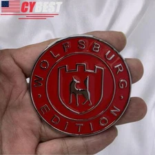 Chrome Red Wolfsburg Edition Emblem Car Trunk Fender Side Badge Decal Sticker
