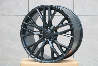 W591 Satin Matte Black Wheels 18x8.5/19x10.0 Staggered for Corvette Stingray C7