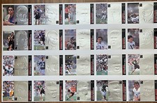 1994 Action Packed Quarterback Club Football Sheet of uncut insert cards