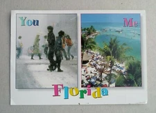 Oversize Printed Postcard - Florida Humor - Winter Beach You Me