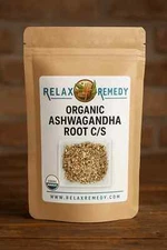 Organic Ashwagandha Root C/S - 100% Pure Non-GMO Withania Somnifera, Adaptogenic