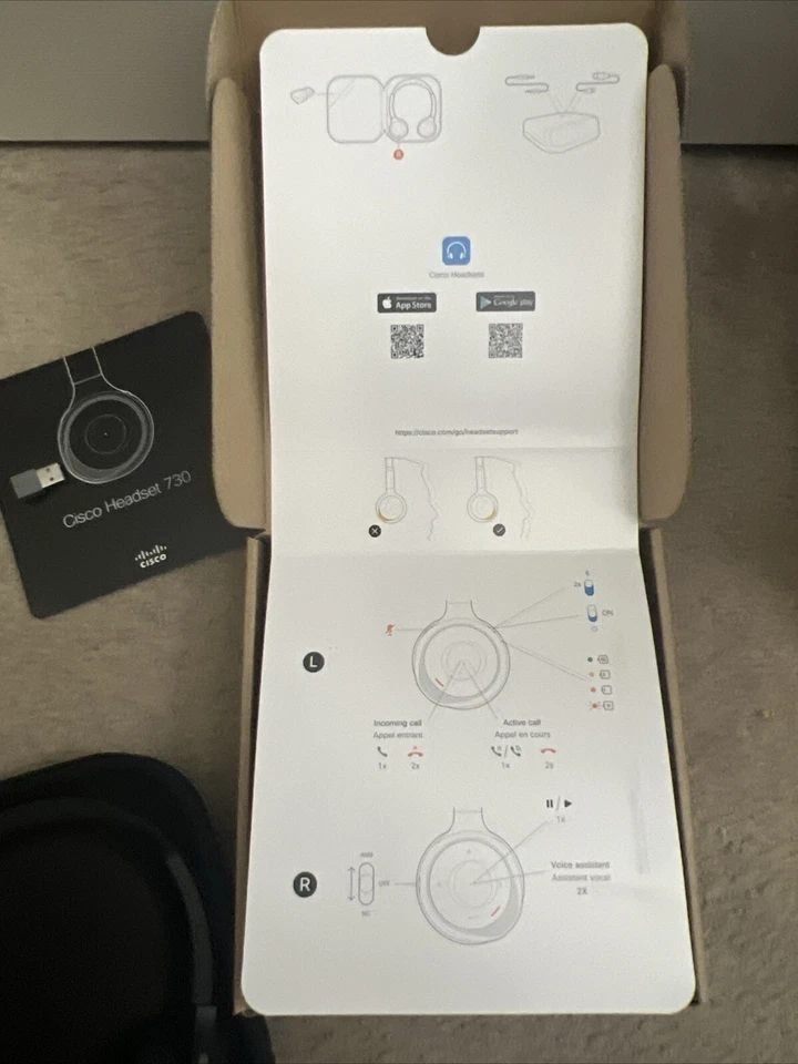 Cisco Headset 730, Wireless Dual On-Ear Bluetooth Headset - Black - Image 4 of 4