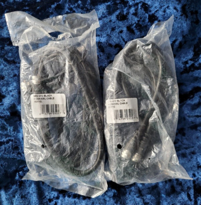 Lot 2 Coaxial Cables 6' 6 ft Brand New RG59/U Free Shipping