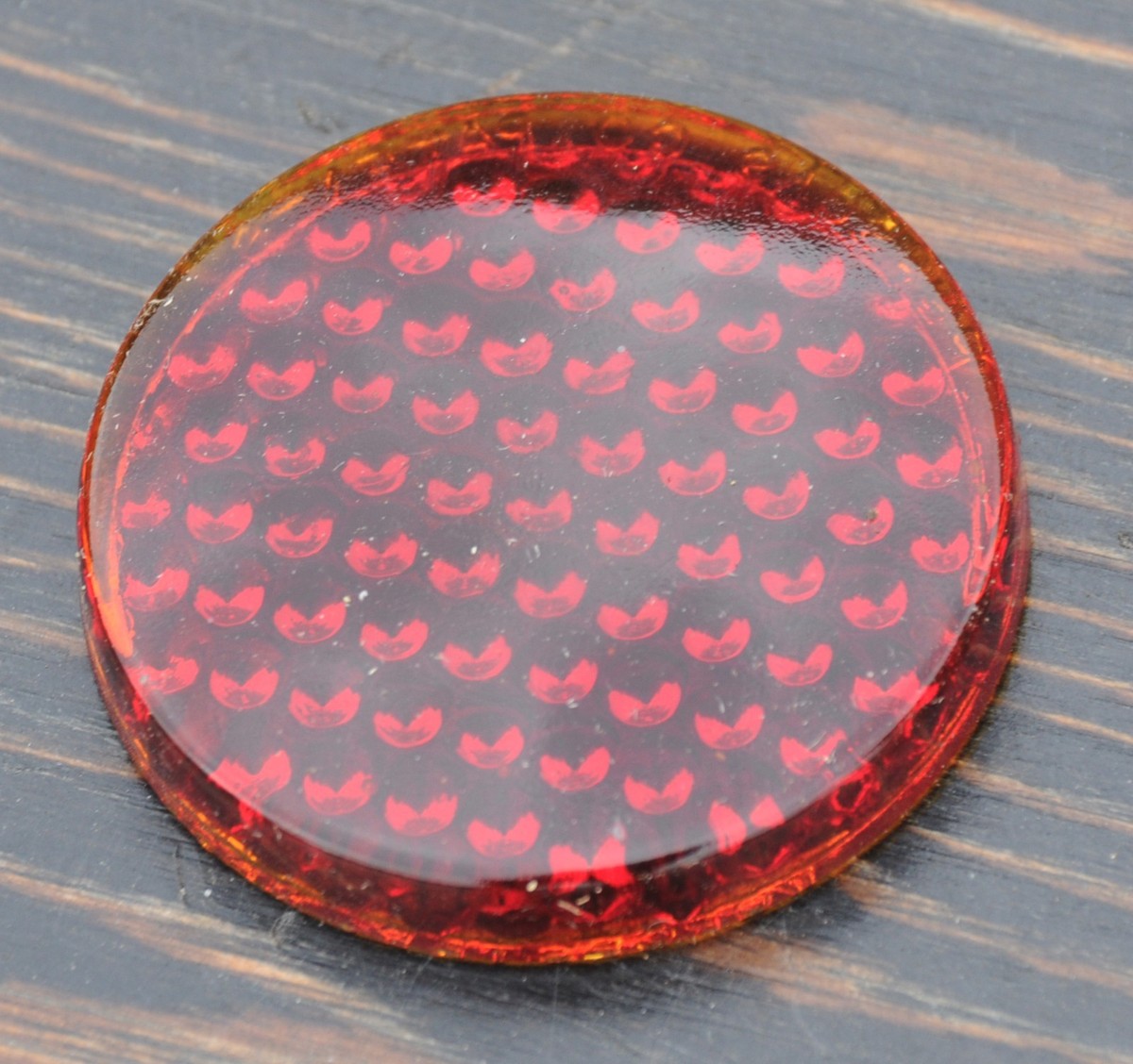 NOS Vintage Persons Iver Johnson Bike Fender GLASS REFLECTOR Prewar Tank  Bicycle