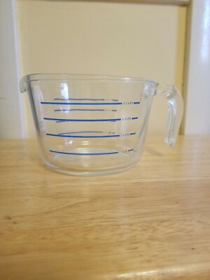 Rare Vintage PYREX Cup Measuring Cup M-320 With Blue Line Style, Corning  USA