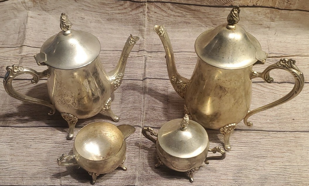 (値下げ)Silver Plated Tea & Coffee Set Silver Plated Tea/Coffee set 'International Silver' 4 pc | eBay