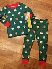 NEW CARTERS BOYS TWO PIECE HOLIDAY KNIT PAJAMAS SIZES 18 MTHS, 24 MTHS