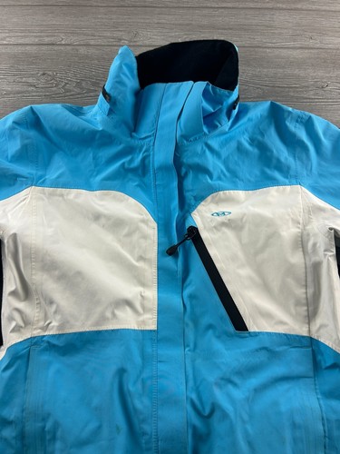 Markers Gore-Tex Womens Sz 6 Hooded Coat Ski Jacket Snowboarding Blue - Picture 3 of 11
