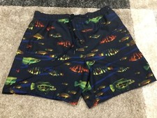 Mens Catalina Islandwear Fish Themed SwimTrunks Size Medium