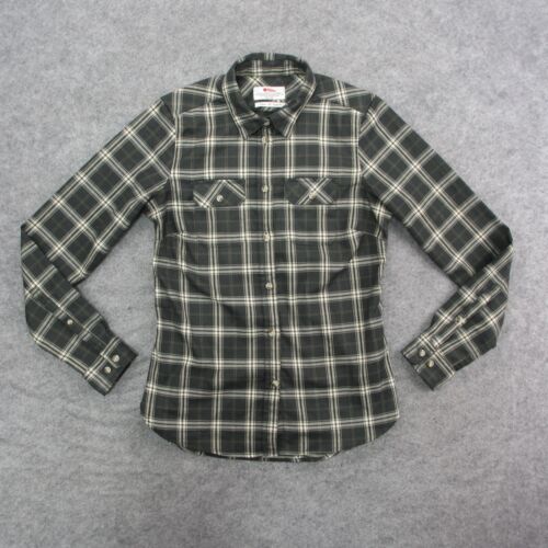 Fjallraven flannel shirt Women's XS Green Plaid G… - image 1