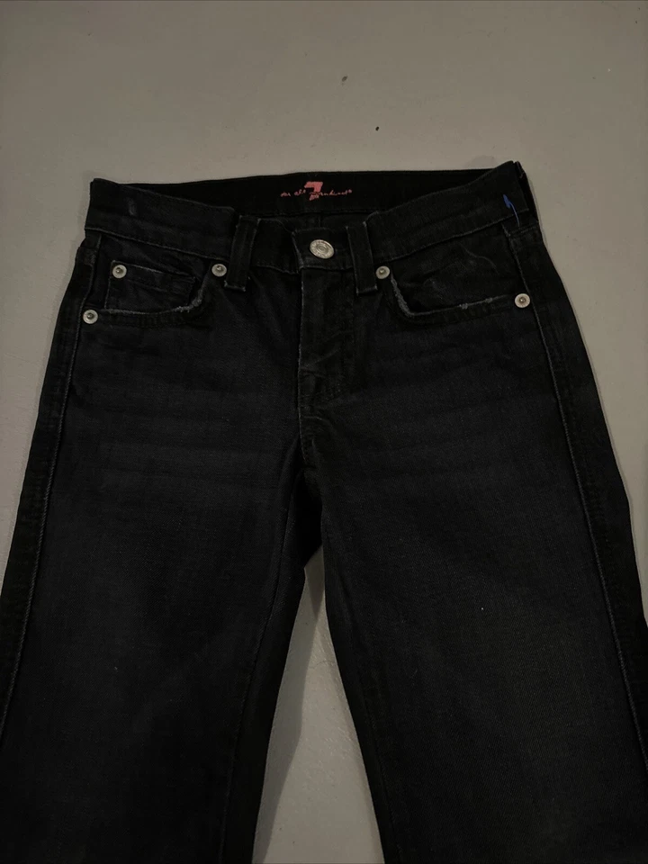 Niñas talla 7. Jeans grises 7 For All Mankind Foto 3 de 4