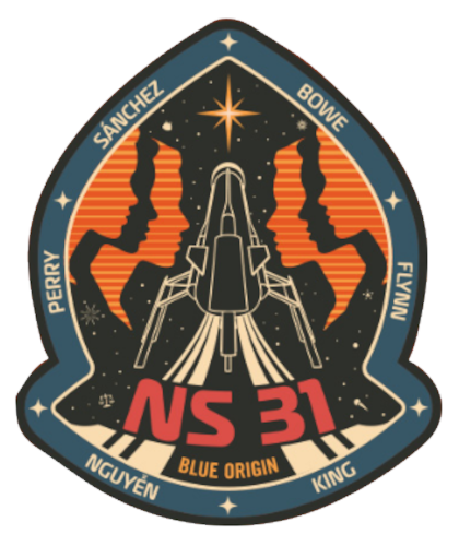 Adesivo vinile logo Blue Origin nuovo Shepard 31 NS-31 - 3 pollici - Foto 1 di 1