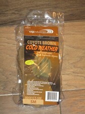 CCP INDUSTRIES COLD WEATHER HIGH DEXTERITY GLOVES IN COYOTE BROWN SIZE SMALL NEW