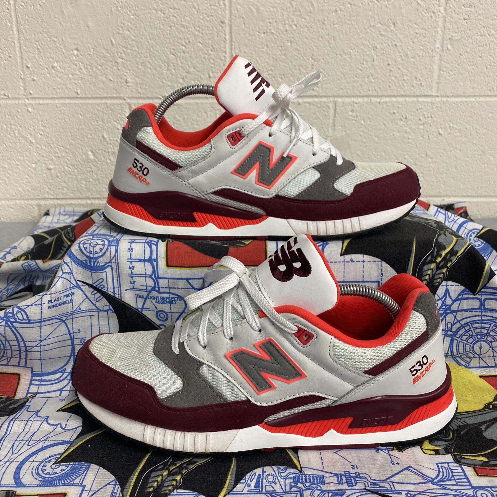 New Balance 530 90s Remix 'Burgundy Orange' Encap M530AAA Mens Size 10 D