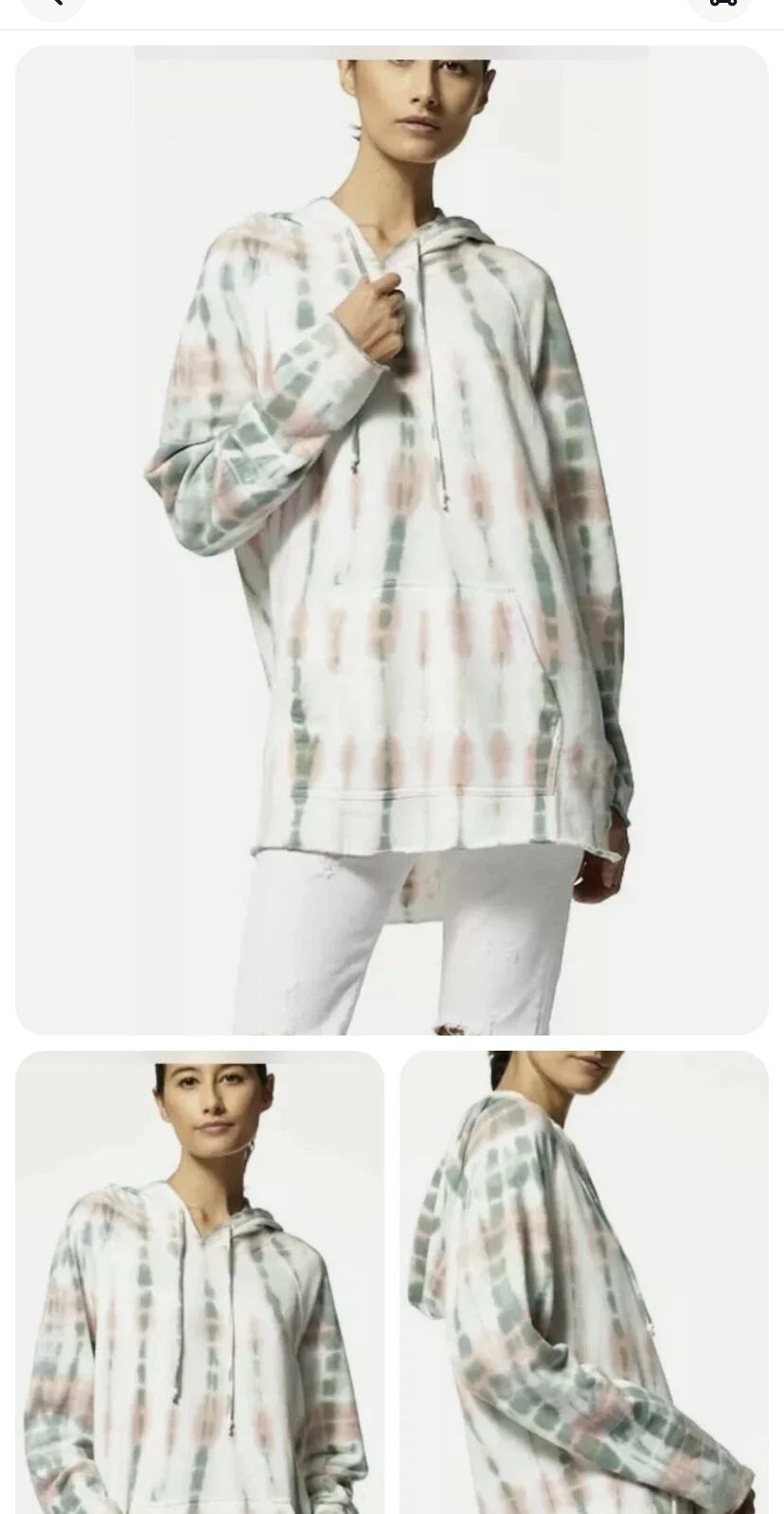 YOUNG FABULOUS & BROKE WARREN PINK /SLIVER JUPITER OVERSIZED HOODIE SIZE LARGE