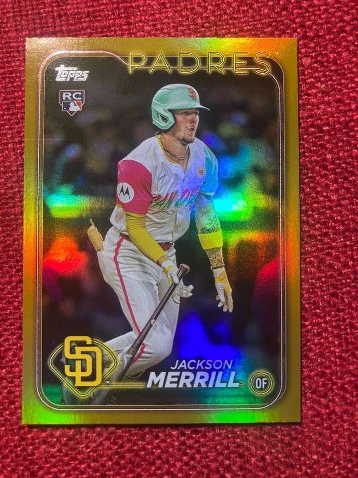 2024 Topps Update Jackson Merrill US210 Gold Parallel RC San Diego