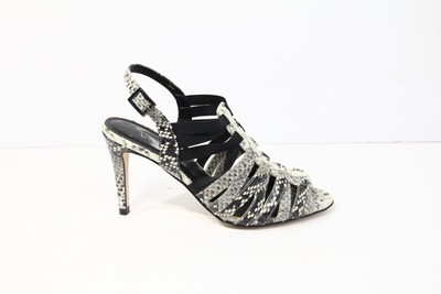 Vaneli Heels New sz 6 Women Leather Stiletto snake skin print Strappy Sandals