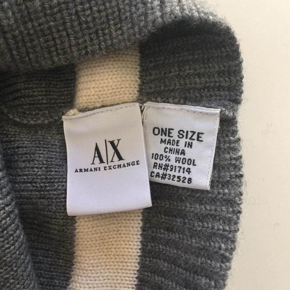 Gorro de lana gris unisex vintage Armani AX Foto 3 de 3