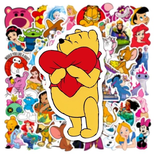 100pk Cartoon Disney-Themed Stickers Waterproof, Phone, Water Bottle, Laptop - Picture 3 of 5