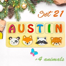 Puzzles Personalized Wood Puzzle Interactive Toys Gift for Child Child's Puzzle