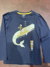 NWT Gymboree Girls Shirt Size 5 Cape Cod Cutie Whale Navy Blue