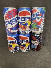 Lot of Vintage Retro Pepsi Cans Santa/ Surfer/ Party Themed