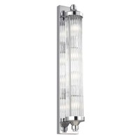 Wandlampe Leuchte Flurlampe IP44 Led Badezimmerleuchte Glas Strukturiert H 73 Cm