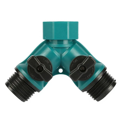 ABS Solid Brass Two Way Tap Garden Connector Adaptor Hose Y Splitter Tools NEW