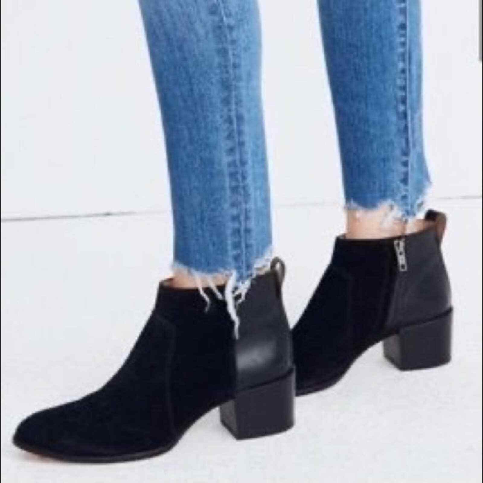 Madewell Asher Black Suede Leather Side 