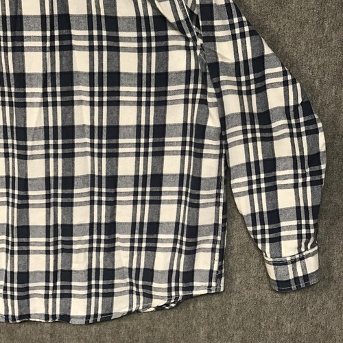 Camisa Gloria Desteñida Para Hombres XL Azul Franela Bolsillo Cuadros Informal Algodón Manga Larga - Imagen 13 de 17