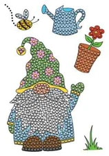 Craft BuddyUS CCST108: Craft Buddy Crystal Art SPRING GARDEN GNOME  A6 Stamp Set