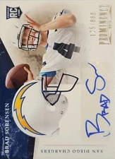 2013 Panini Prominence Rookie Team Helmet Autographs#202 Brad Sorensen #999