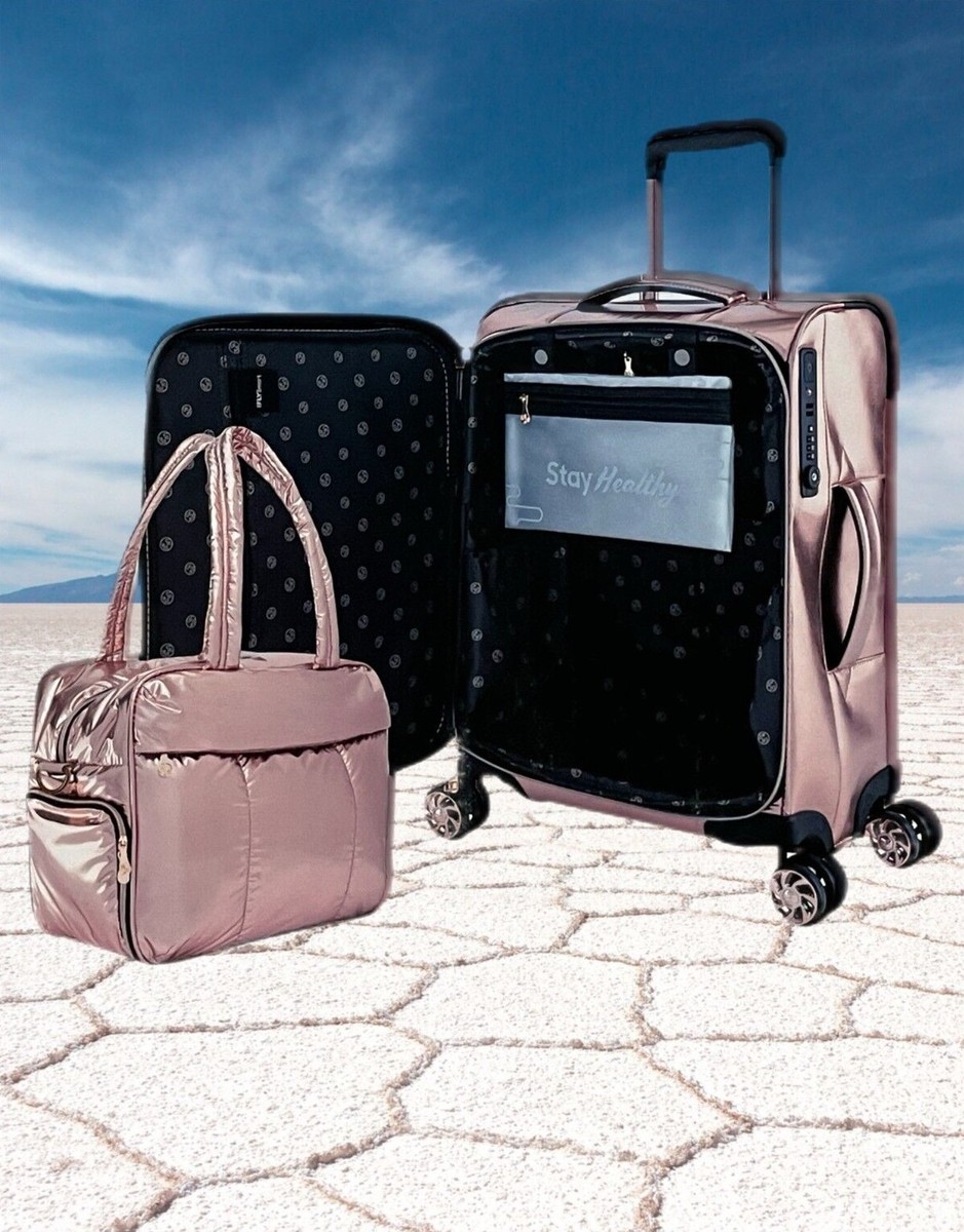 iFLY Smart Glow Collection 2-Piece Carry-on Luggage Rose Gold