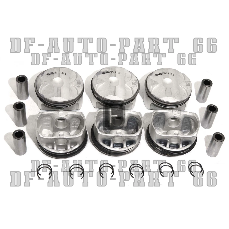 Kit de sellos de pistones de revisión de motor 11:1 para BMW 325i 525i Z4 E90 E60 E89 N52 2,5 L Foto 3 de 4