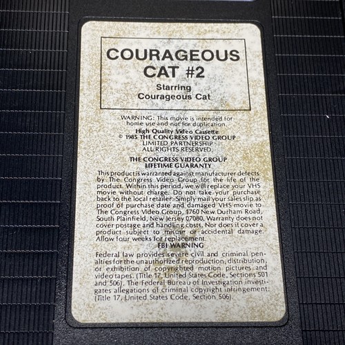 Courageous Cat Volume 2 VHS Tape 1985 Animated Kids Cartoon Classic Rare - Picture 8 of 8