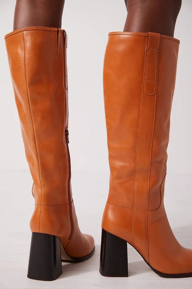 Nuevas botas de tacón alto Free People Naomi talla 8,5 precio de venta sugerido por el fabricante: $279 cuero Foto 4 de 4