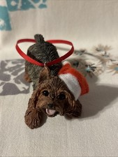 Yorkshire Terrier With Santa Hat Resin Christmas Ornament - Cute 
