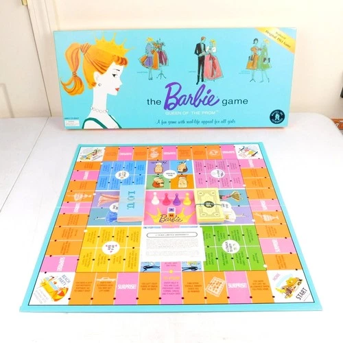 Vintage Barbie Queen Of The Prom Board Game 1994 Complete In Box Mattel 41014