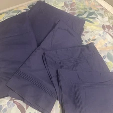 Frette Navy Blue 5 Piece Queen Duvet Set.