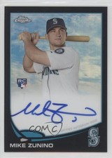 2013 Topps Chrome Black Refractor Rookie Auto 55/100 Mike Zunino #MZ Auto ht1